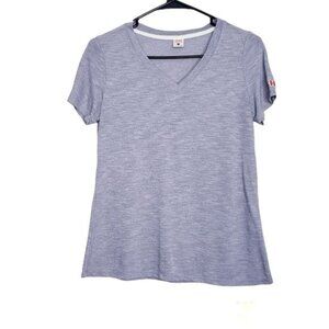 Homage Gray Short Sleeve V-Neck Tee T-Shirt Women's Size XS